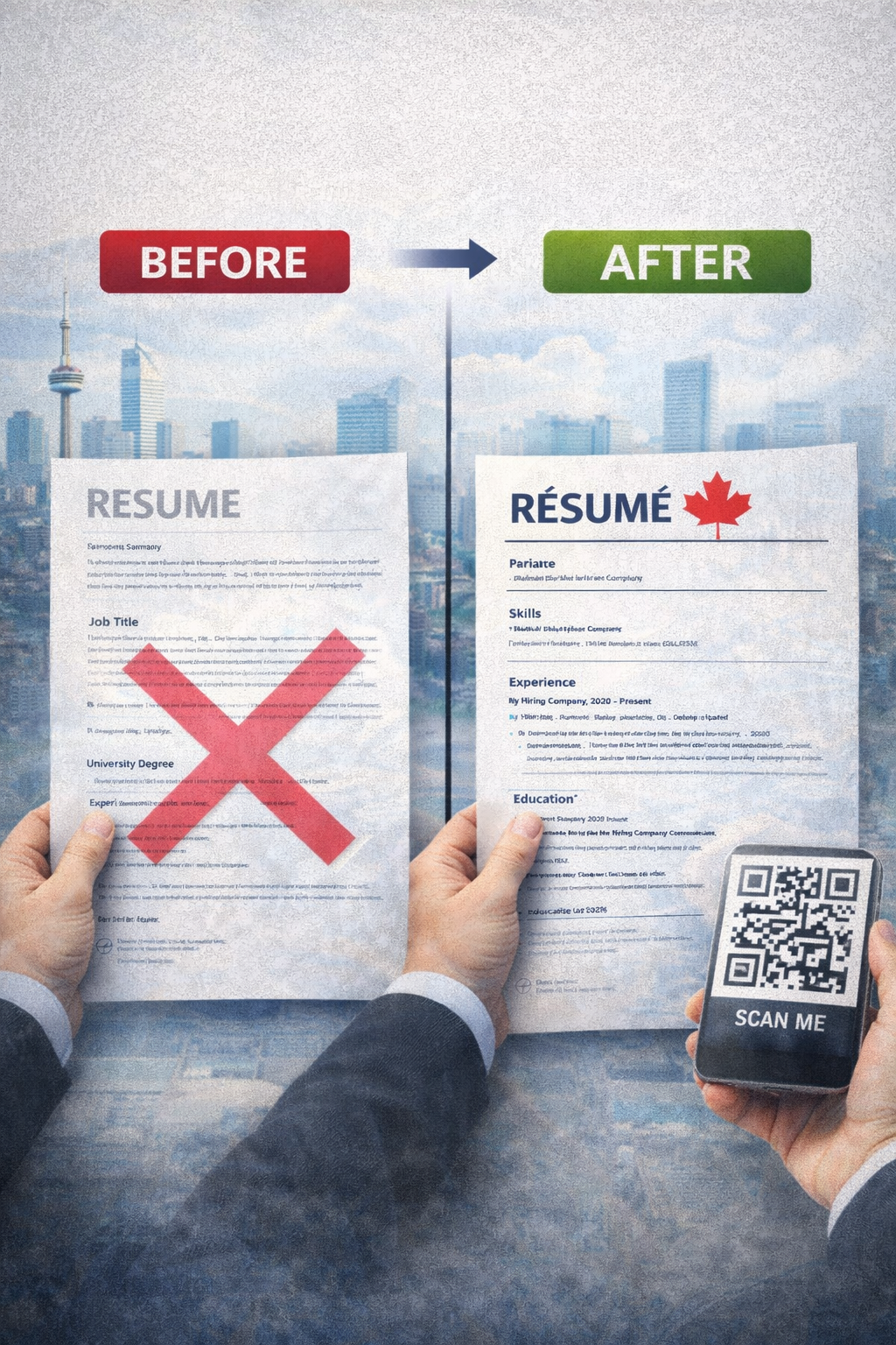 Resume audit before and after preview